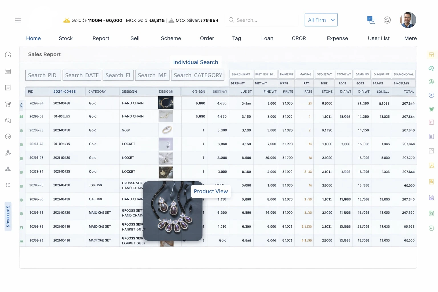SRI-TECH Jewellery Software Preview