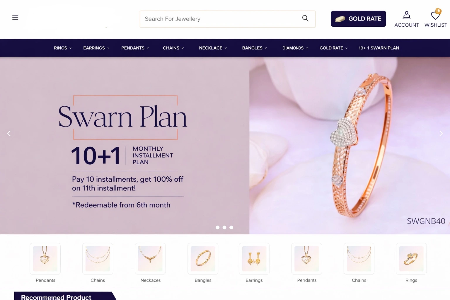 Jewellery Website Preview
